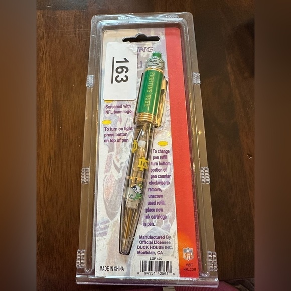 NFL Fighting Irish Notre Dame sealed deadstock  pen collectible VINTAGE - Picture 2 of 4